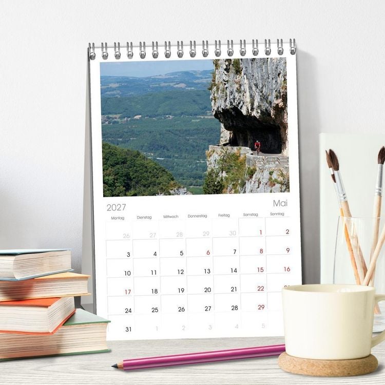Produktbild: Tischplaner 2027 - Alpenp&auml;sse auf dem Rennrad Vol. 1 (A5 Tischkalender zum Aufstellen) CALVENDO
