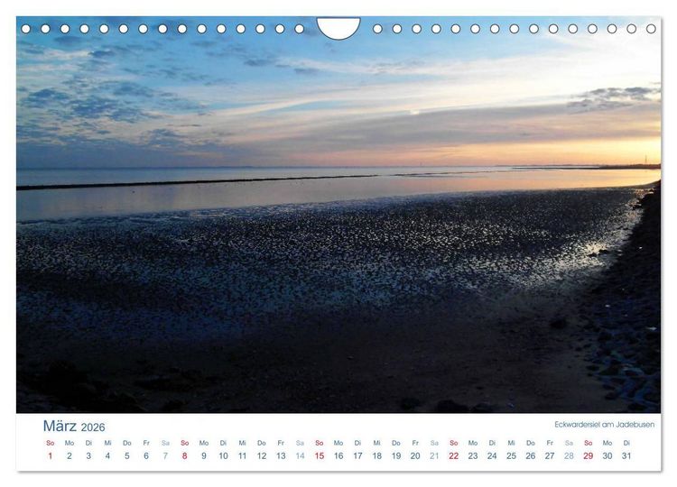 Produktbild: Ebbe und Watt 2026. Impressionen von der Nordseek&uuml;ste (Wandkalender 2026 DIN A4 quer), CALVENDO Monatskalender