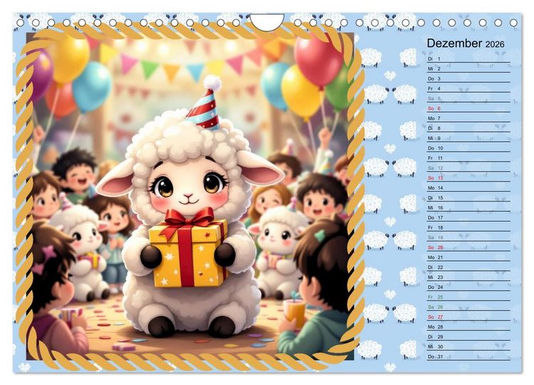 Produktbild: L&auml;mmchen Lillys erste Momente (Wandkalender 2026 DIN A4 quer), CALVENDO Monatskalender