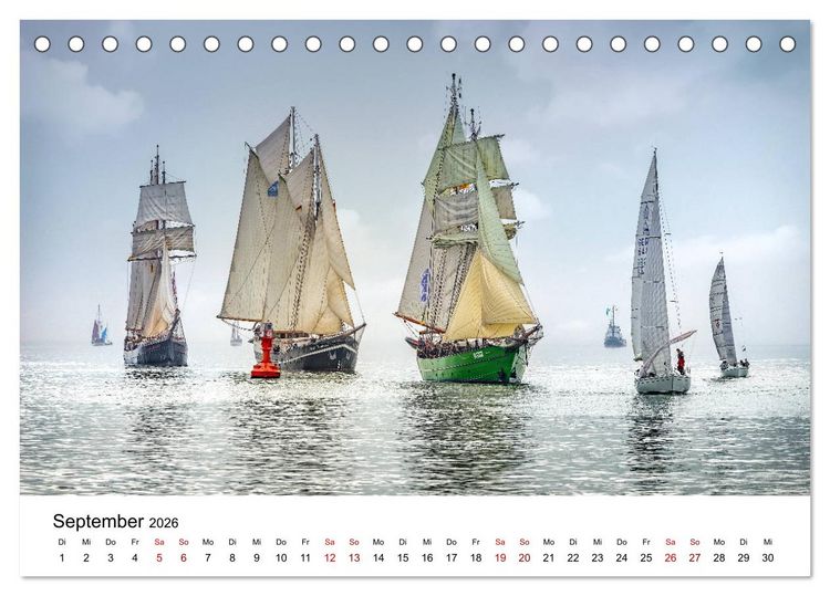 Produktbild: Wilhelmshaven und Umland - Idyllische Motive von H&auml;fen, Meer und Landschaft (Tischkalender 2026 DIN A5 quer), CALVENDO Monatskalender