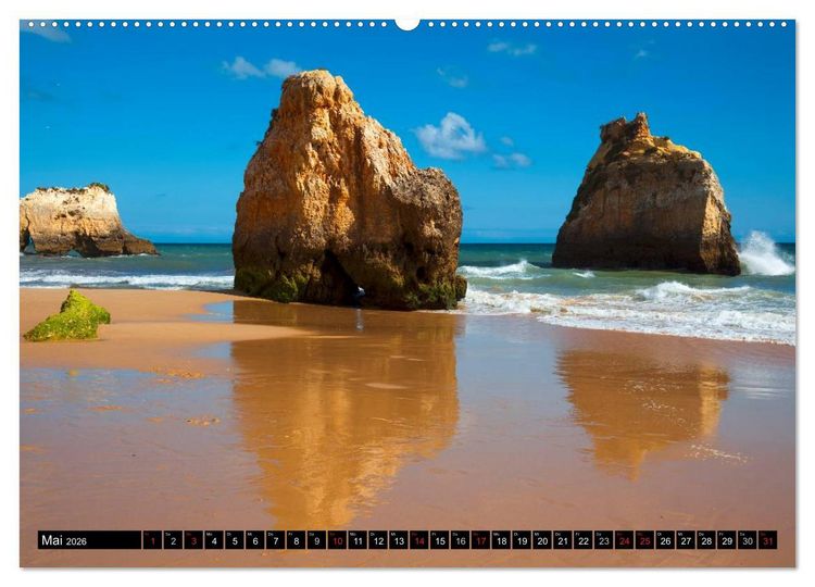 Produktbild: Str&auml;nde, Felsen und Meer - ALGARVE 2026 (Wandkalender 2026 DIN A2 quer), CALVENDO Monatskalender