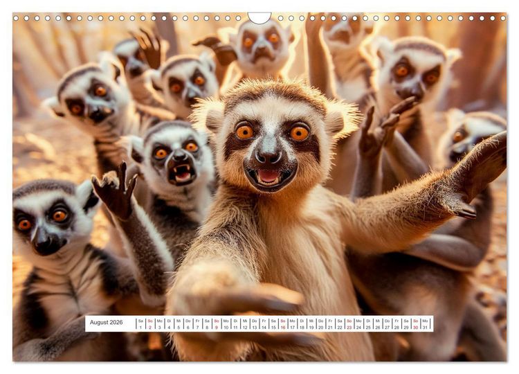 Produktbild: Tier Selfies (Wandkalender 2026 DIN A3 quer), CALVENDO Monatskalender