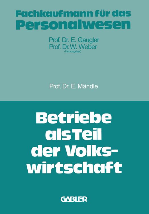 Produktbild: Betriebe als Teil der Volkswirtschaft
