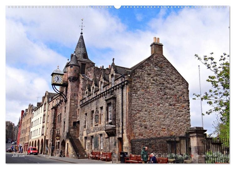 Produktbild: Edinburgh - D&ugrave;n &Egrave;ideann (Wandkalender 2026 DIN A2 quer), CALVENDO Monatskalender