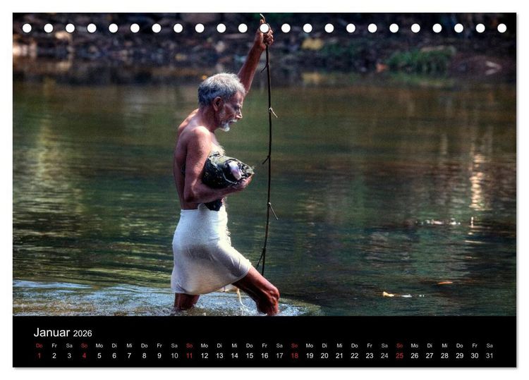 Produktbild: Indiens Gesichter (Tischkalender 2026 DIN A5 quer), CALVENDO Monatskalender