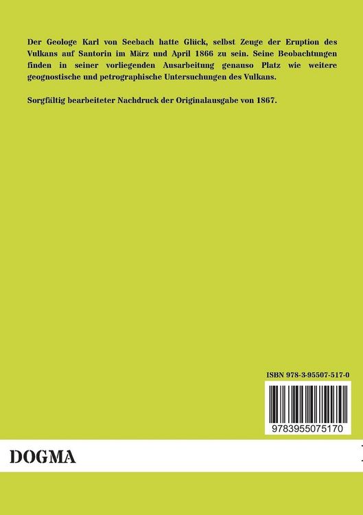 Produktbild: &Uuml;ber den Vulkan von Santorin und die Eruption von 1866