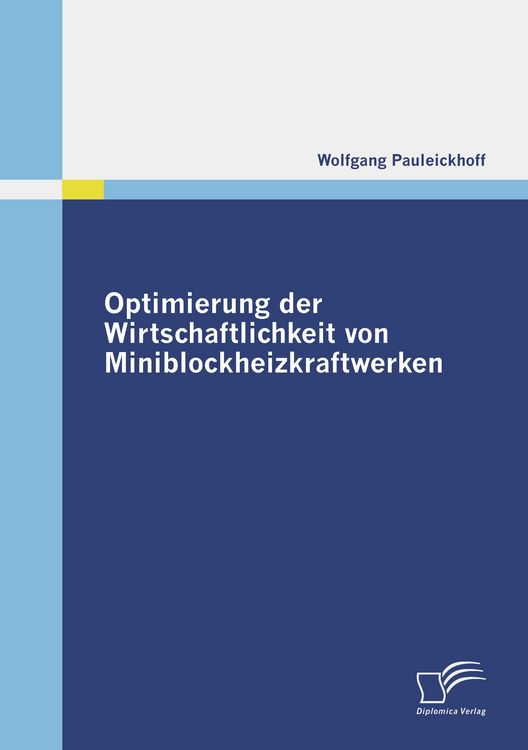 Produktbild: Optimierung der Wirtschaftlichkeit von Miniblockheizkraftwerken