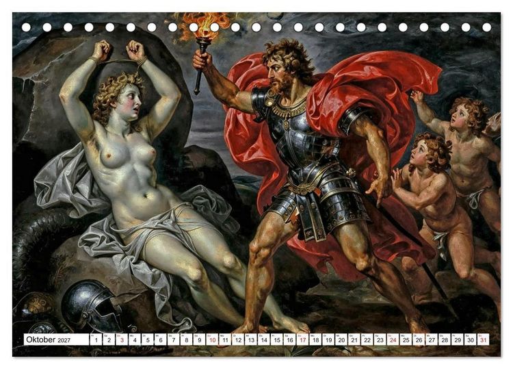Produktbild: Mythologische Geschichten in barocker Pracht (Tischkalender 2027 DIN A5 quer), CALVENDO Monatskalender