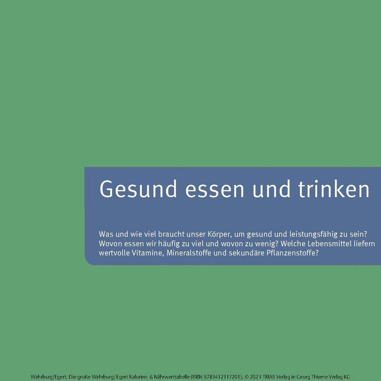 Produktbild: Die gro&szlig;e Wahrburg/Egert Kalorien-&-N&auml;hrwerttabelle