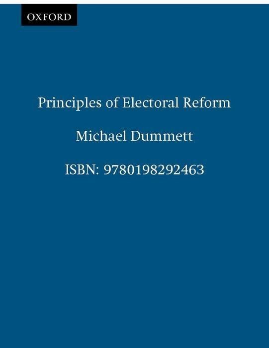 Produktbild: Principles Of Electoral Reform