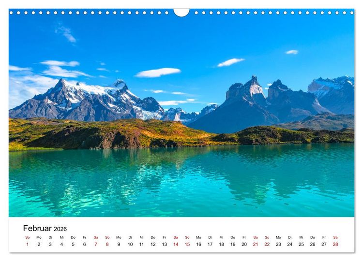 Produktbild: Patagonien, Torres del Paine Nationalpark: Am Rand der Welt (Wandkalender 2026 DIN A3 quer), CALVENDO Monatskalender
