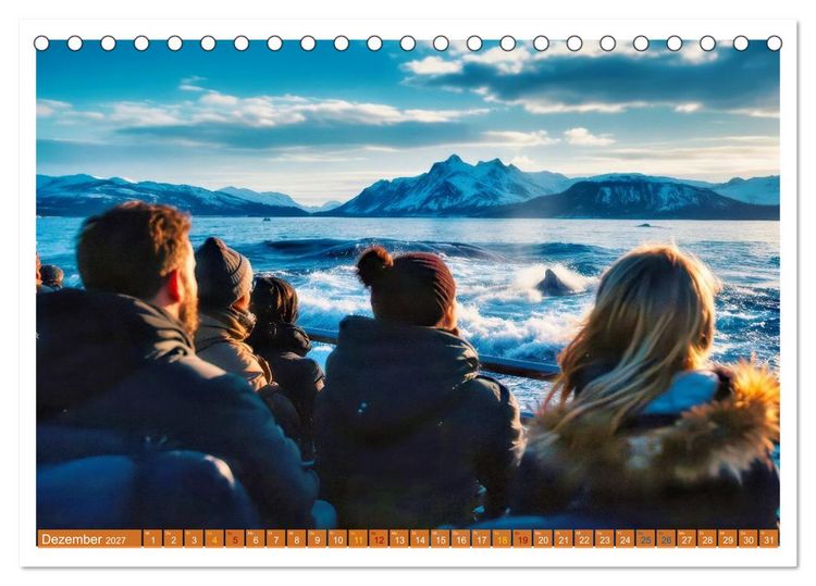 Produktbild: Whale Watching (Tischkalender 2027 DIN A5 quer), CALVENDO Monatskalender