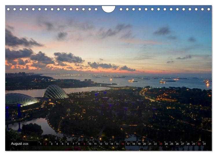 Produktbild: Singapur - Einzigartige Skylines (Wandkalender 2026 DIN A4 quer), CALVENDO Monatskalender
