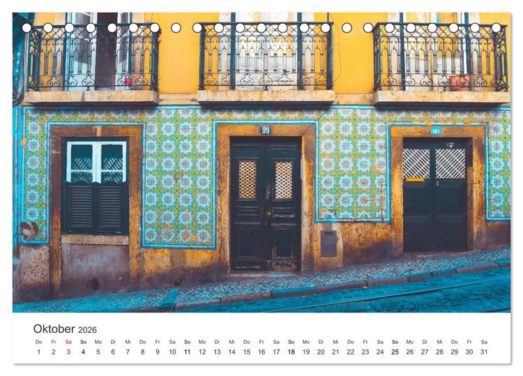 Produktbild: Sonnige Gr&uuml;&szlig;e aus Portugal (Tischkalender 2026 DIN A5 quer), CALVENDO Monatskalender