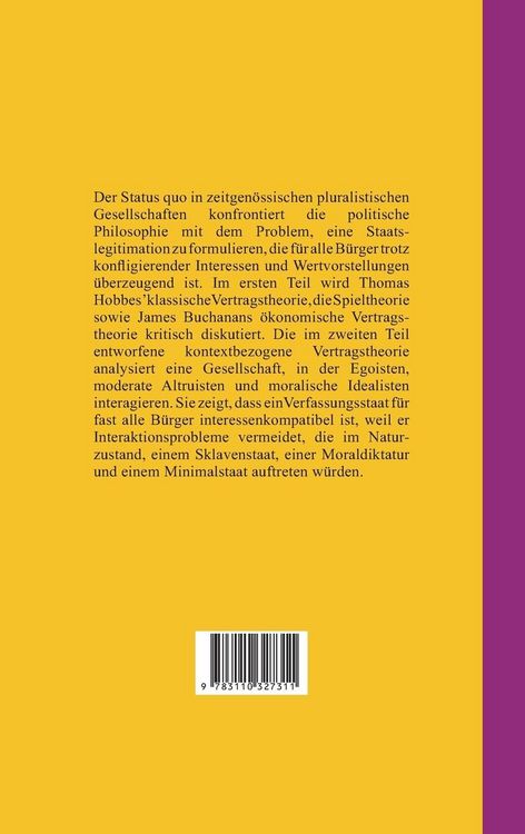Produktbild: Pluralistische Gesellschaften und Vertragstheorien