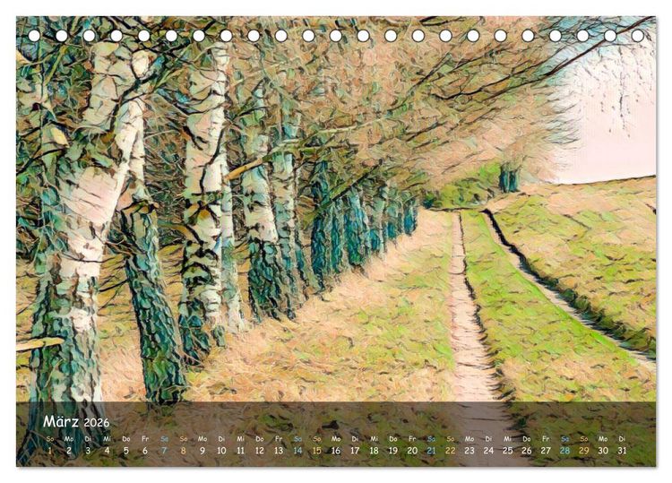 Produktbild: Surreales Farbspiel (Tischkalender 2026 DIN A5 quer), CALVENDO Monatskalender