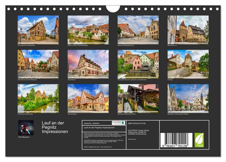 Produktbild: Lauf an der Pegnitz Impressionen (Wandkalender 2026 DIN A4 quer), CALVENDO Monatskalender