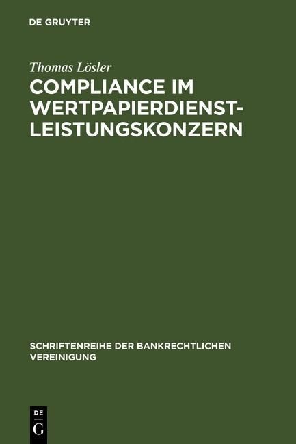 Produktbild: Compliance im Wertpapierdienstleistungskonzern