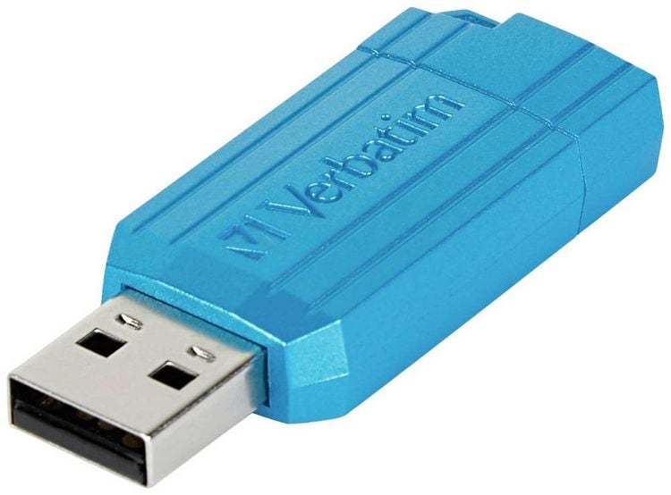 Produktbild: Verbatim USB DRIVE 2.0 PINSTRIPE USB-Stick 64GB Blau 49961 USB-A (USB 2.0)