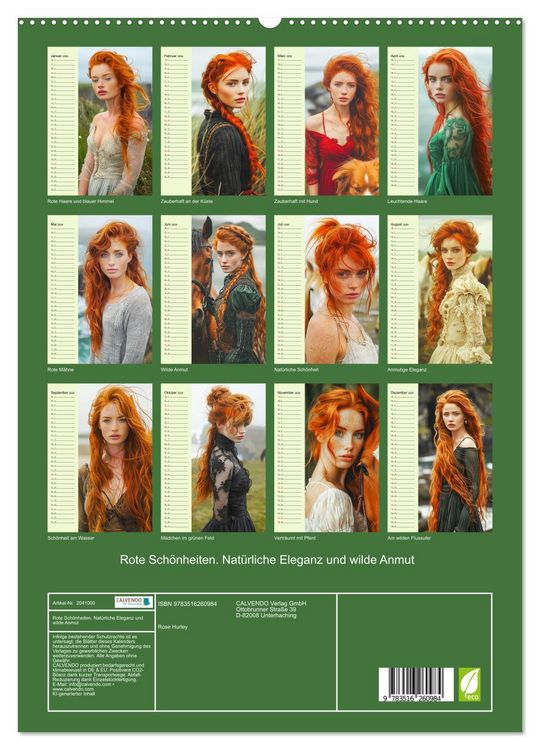 Produktbild: Rote Sch&ouml;nheiten. Nat&uuml;rliche Eleganz und wilde Anmut (hochwertiger Premium Wandkalender 2026 DIN A2 hoch), Kunstdruck in Hochglanz