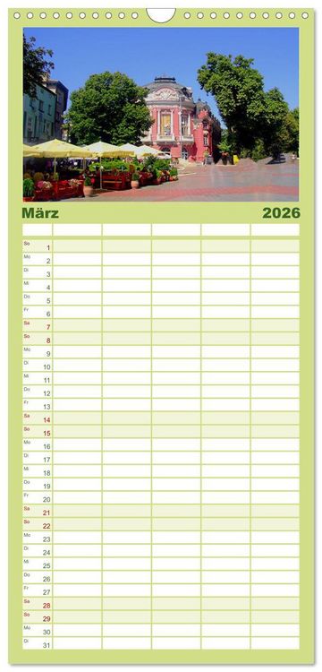 Produktbild: Familienplaner 2026 - Bulgarien, von Varna bis zum Kap Kaliakra mit 5 Spalten (Wandkalender, 21 x 45 cm) CALVENDO
