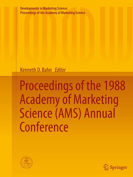 Produktbild: Proceedings of the 1988 Academy of Marketing Science (AMS) Annual Conference