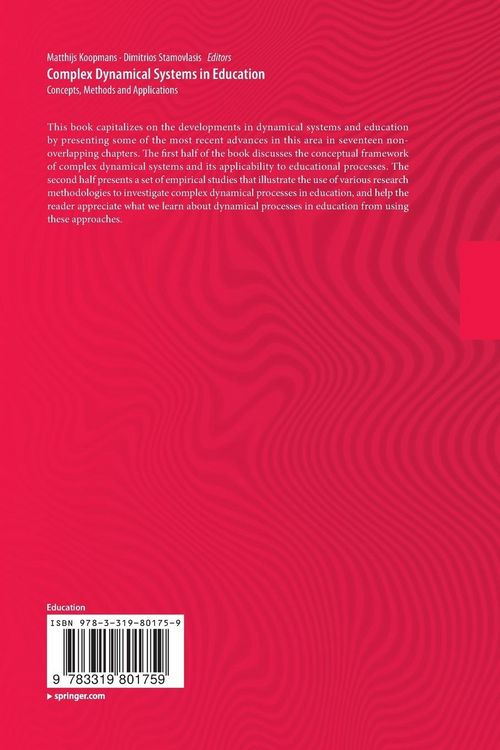 Produktbild: Complex Dynamical Systems in Education