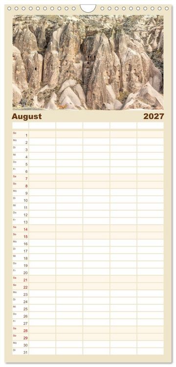 Produktbild: Familienplaner 2027 - Kappadokien, Feent&uuml;rme und Ballontr&auml;ume mit 5 Spalten (Wandkalender, 21 x 45 cm) CALVENDO