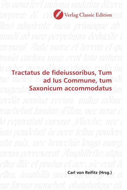 Produktbild: Tractatus de fideiussoribus, Tum ad Ius Commune, tum Saxonicum accommodatus