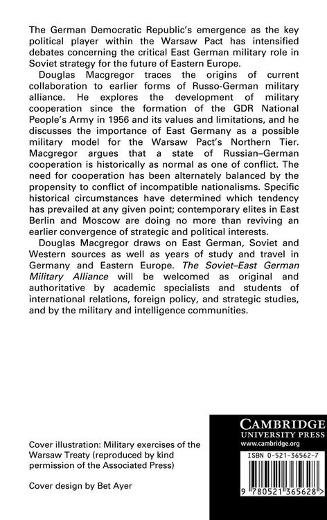 Produktbild: The Soviet-East German Military Alliance