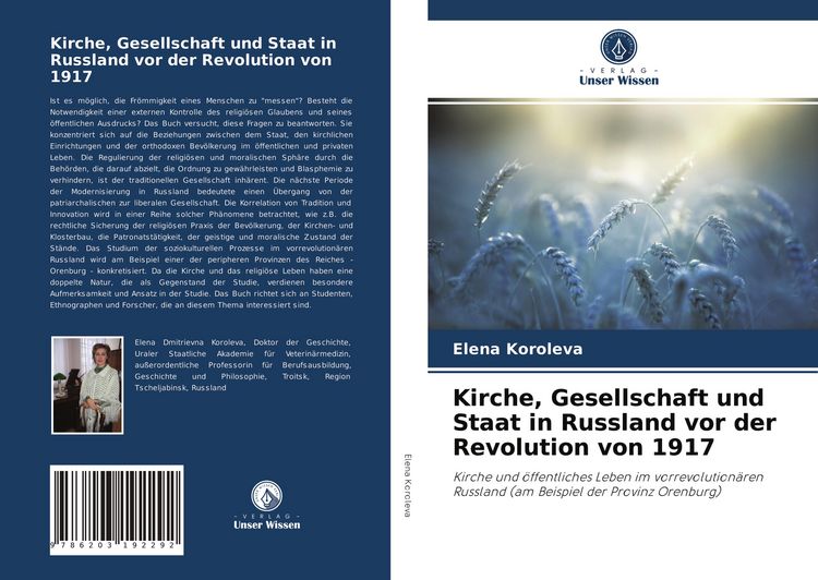 Produktbild: Kirche, Gesellschaft und Staat in Russland vor der Revolution von 1917