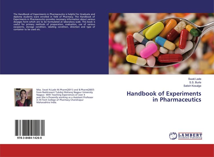 Produktbild: Handbook of Experiments in Pharmaceutics
