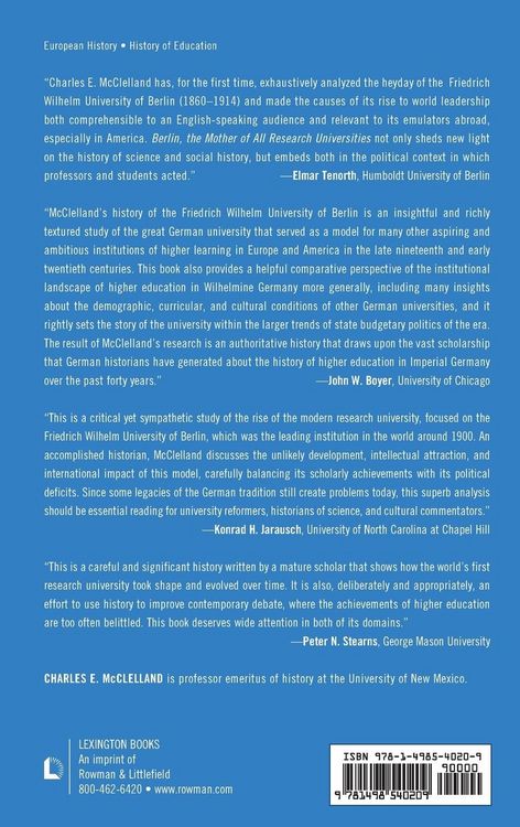 Produktbild: Berlin, the Mother of All Research Universities