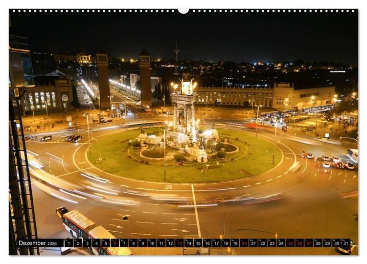 Produktbild: Barcelona - &Uuml;ber den D&auml;chern Kataloniens (hochwertiger Premium Wandkalender 2026 DIN A2 quer), Kunstdruck in Hochglanz