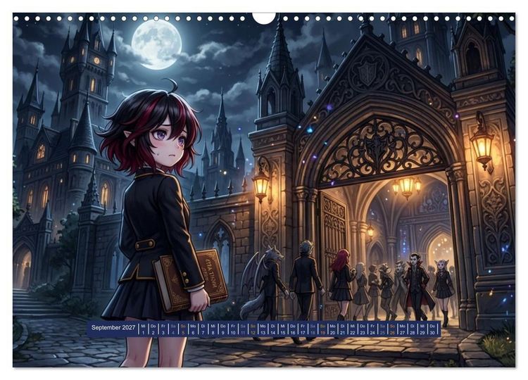 Produktbild: Vampir-Akademie: Mitternacht in der ersten Bankreihe (Wandkalender 2027 DIN A3 quer), CALVENDO Monatskalender