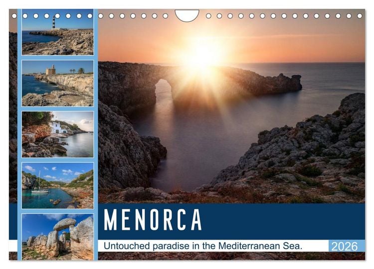 Produktbild: Menorca Untouched paradise in the Mediterranean Sea (Wall Calendar 2026 DIN A4 landscape), CALVENDO 12 Month Wall Calendar