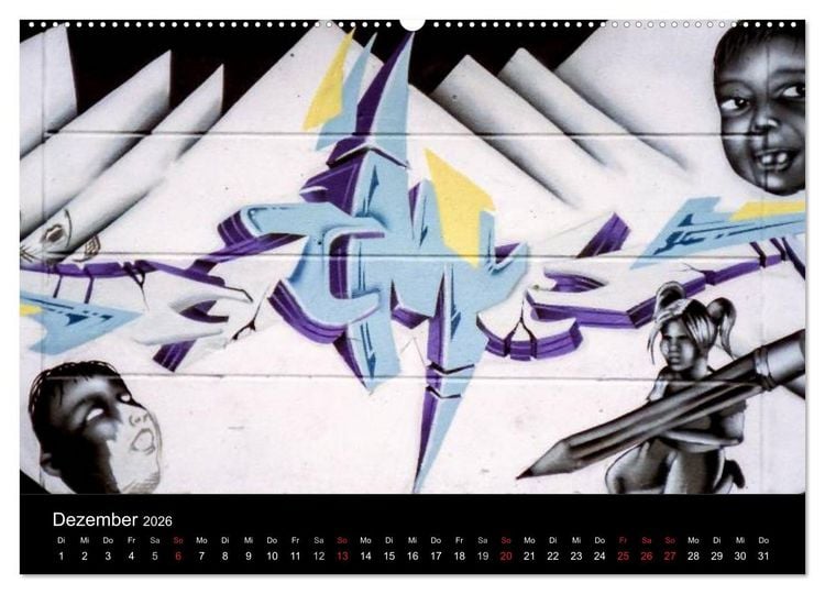 Produktbild: Graffiti - Kunst aus der Dose (Wandkalender 2026 DIN A2 quer), CALVENDO Monatskalender