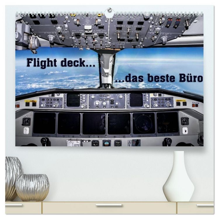 Produktbild: Flight deck - das beste B&uuml;ro (hochwertiger Premium Wandkalender 2026 DIN A2 quer), Kunstdruck in Hochglanz