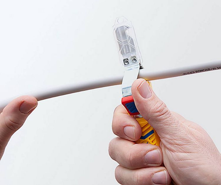 Produktbild: JOKARI Abisoliermesser SECURA No. 28H f&uuml;r Rundkabel passend f&uuml;r Rundkabel Au&szlig;endurchmesser 8,0 - 28,0mm, 5/16 - 1,1/8