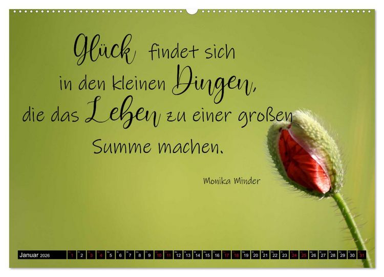 Produktbild: Bilder und Texte f&uuml;r die Seele (Wandkalender 2026 DIN A2 quer), CALVENDO Monatskalender