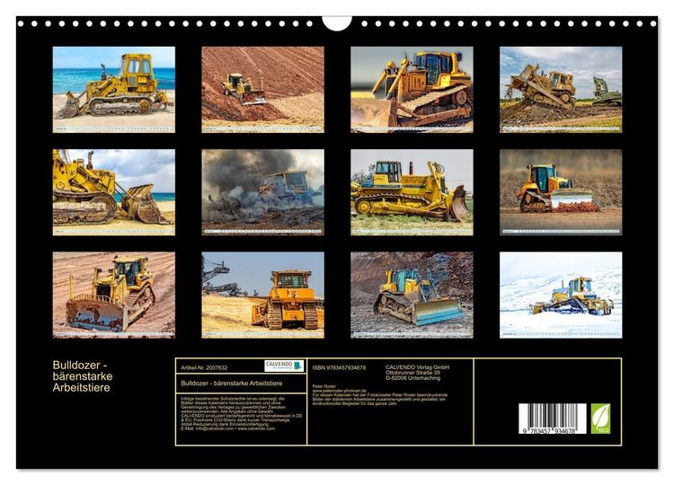 Produktbild: Bulldozer - b&auml;renstarke Arbeitstiere (Wandkalender 2026 DIN A3 quer), CALVENDO Monatskalender
