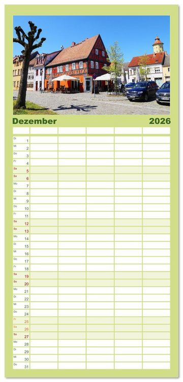 Produktbild: Familienplaner 2026 - Brandenburg - Sch&ouml;ne Orte im Landkreis Potsdam-Mittelmark mit 5 Spalten (Wandkalender, 21 x 45 cm) CALVENDO