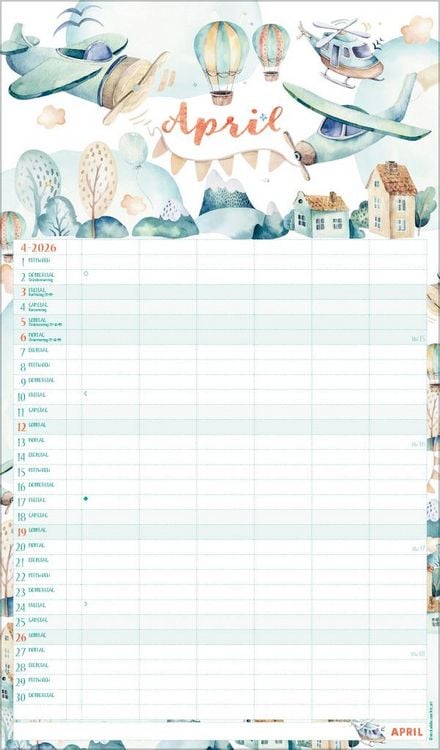 Produktbild: Familienplaner Aquarell 2026
