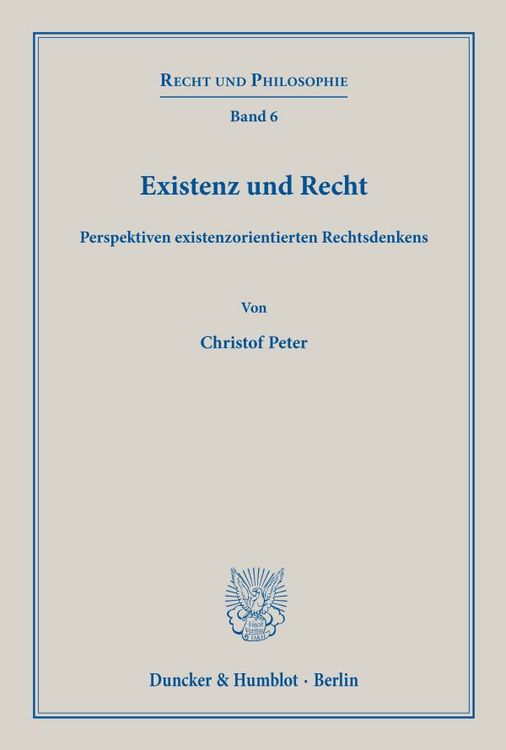 Produktbild: Existenz und Recht.