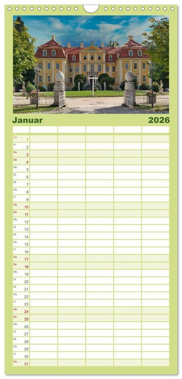 Produktbild: Familienplaner 2026 - Perlen der Oberlausitz mit 5 Spalten (Wandkalender, 21 x 45 cm) CALVENDO