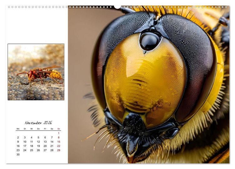 Produktbild: Facettenaugen - Meisterwerke der Natur (hochwertiger Premium Wandkalender 2026 DIN A2 quer), Kunstdruck in Hochglanz