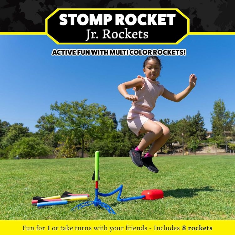 Produktbild: Stomp Rocket 365041 - Jr. Rocket Set, 8 Fun Foam Rockets, Raketen-Spiel