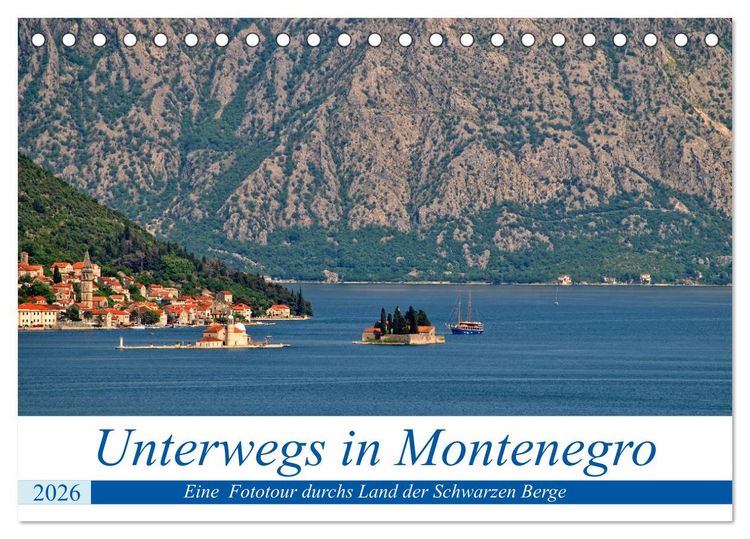Produktbild: Unterwegs in Montenegro (Tischkalender 2026 DIN A5 quer), CALVENDO Monatskalender