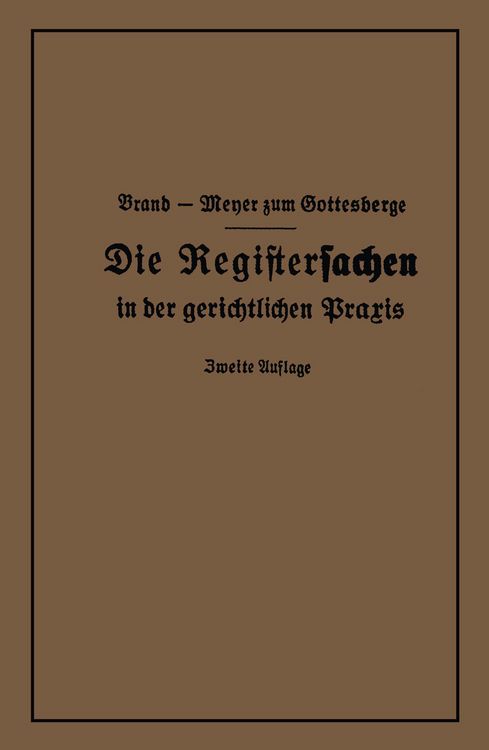 Produktbild: Die Registersachen