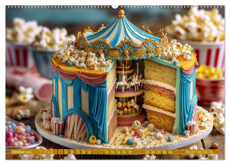 Produktbild: Sweet Wonders. Fantastische Tortenkreationen (hochwertiger Premium Wandkalender 2026 DIN A2 quer), Kunstdruck in Hochglanz